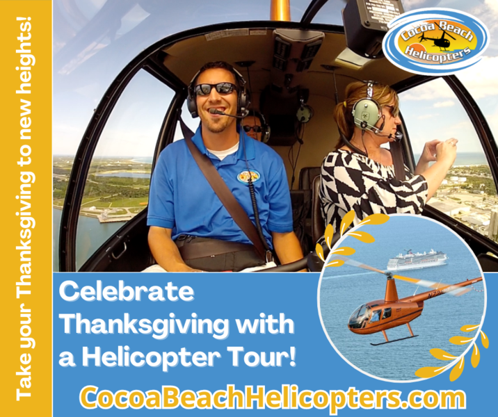 Celebrate Thanksgiving with a Helicopter Tour from Cocoa Beach Helicopter Tours.