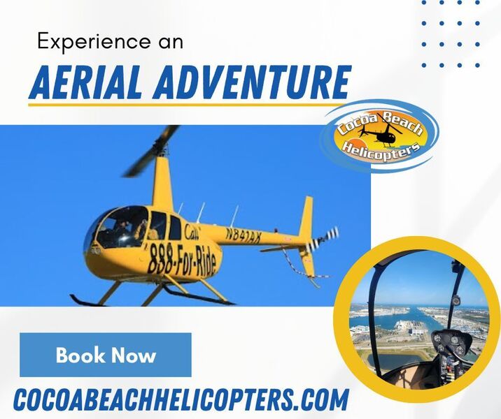 Experience an aerial adventure at Cocoa Beach Helicopter Tours.